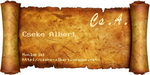 Cseke Albert névjegykártya